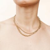 Collier Lérina en acier inoxydable doré à l'or fin — vue 2