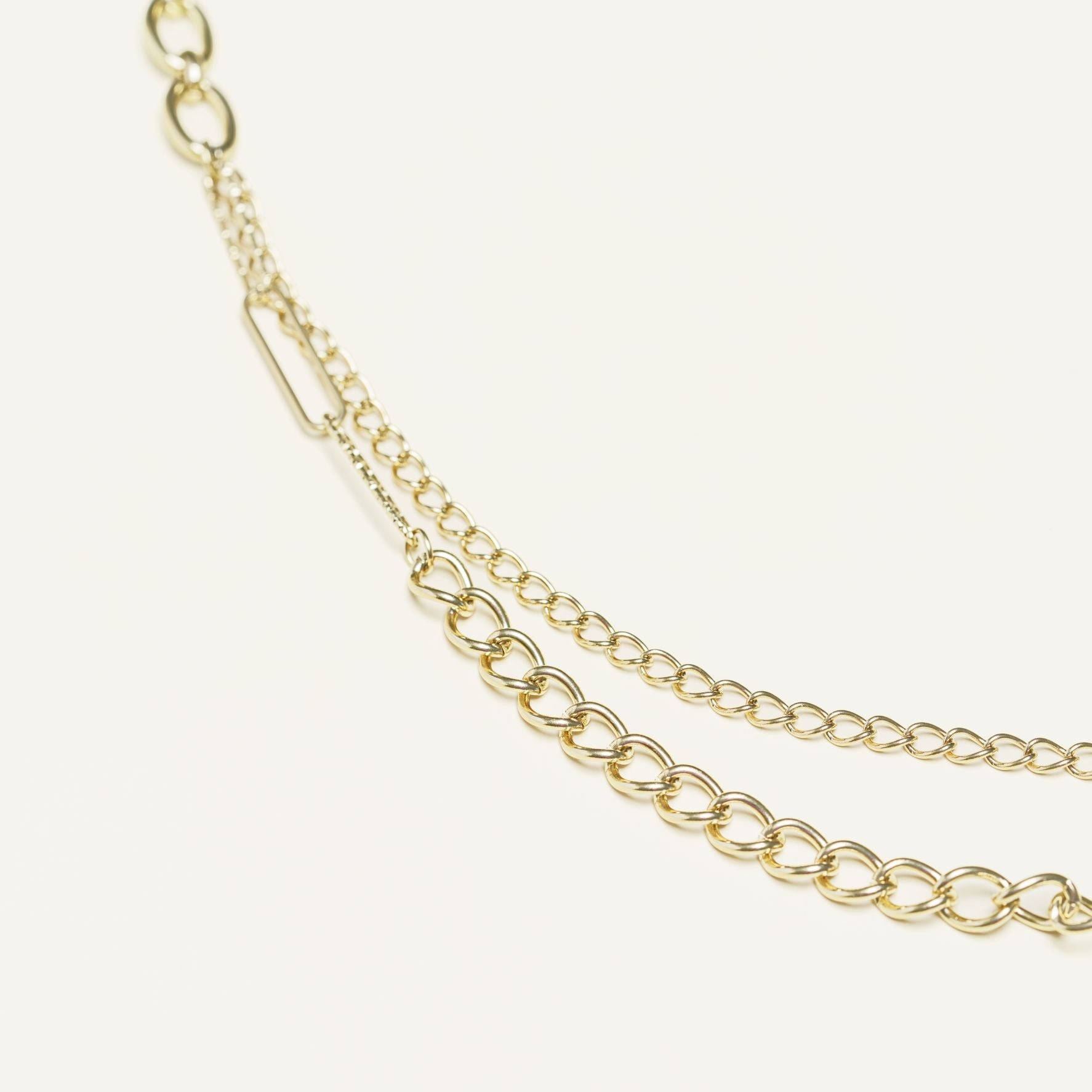 Collier Lérina en acier inoxydable doré à l'or fin — vue 3