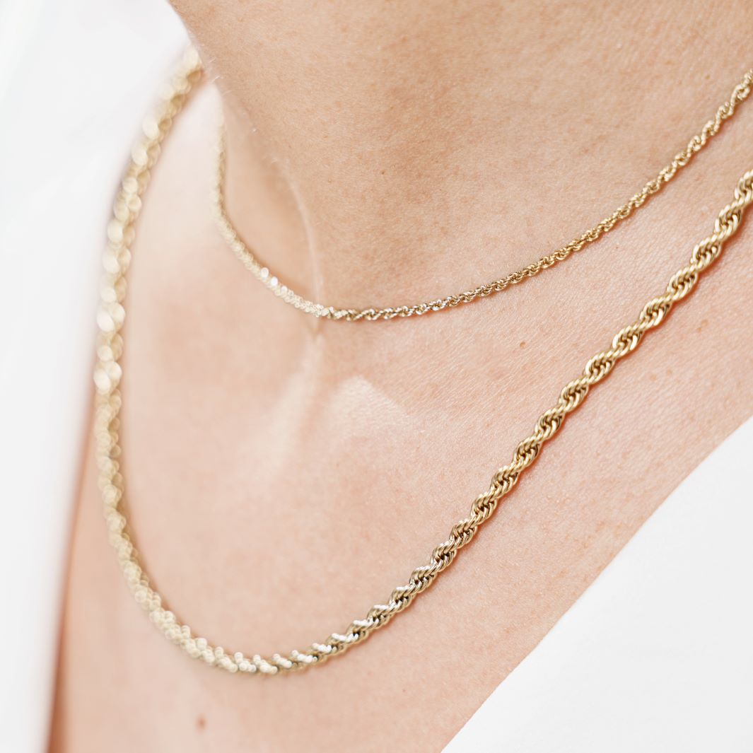 Collier Vathi en acier inoxydable doré à l'or fin