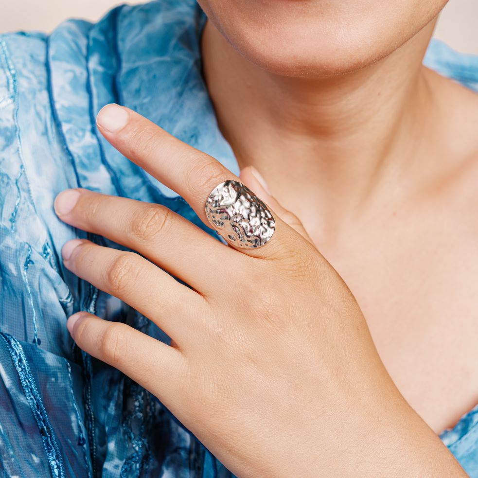 Bague Tivoli en acier inoxydable doré à l'or fin — vue 3