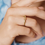 Bague Ossia en acier inoxydable doré à l'or fin — vue 2