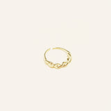 Bague Ossia en acier inoxydable doré à l'or fin
