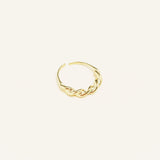 Bague Ossia en acier inoxydable doré à l'or fin — vue 3