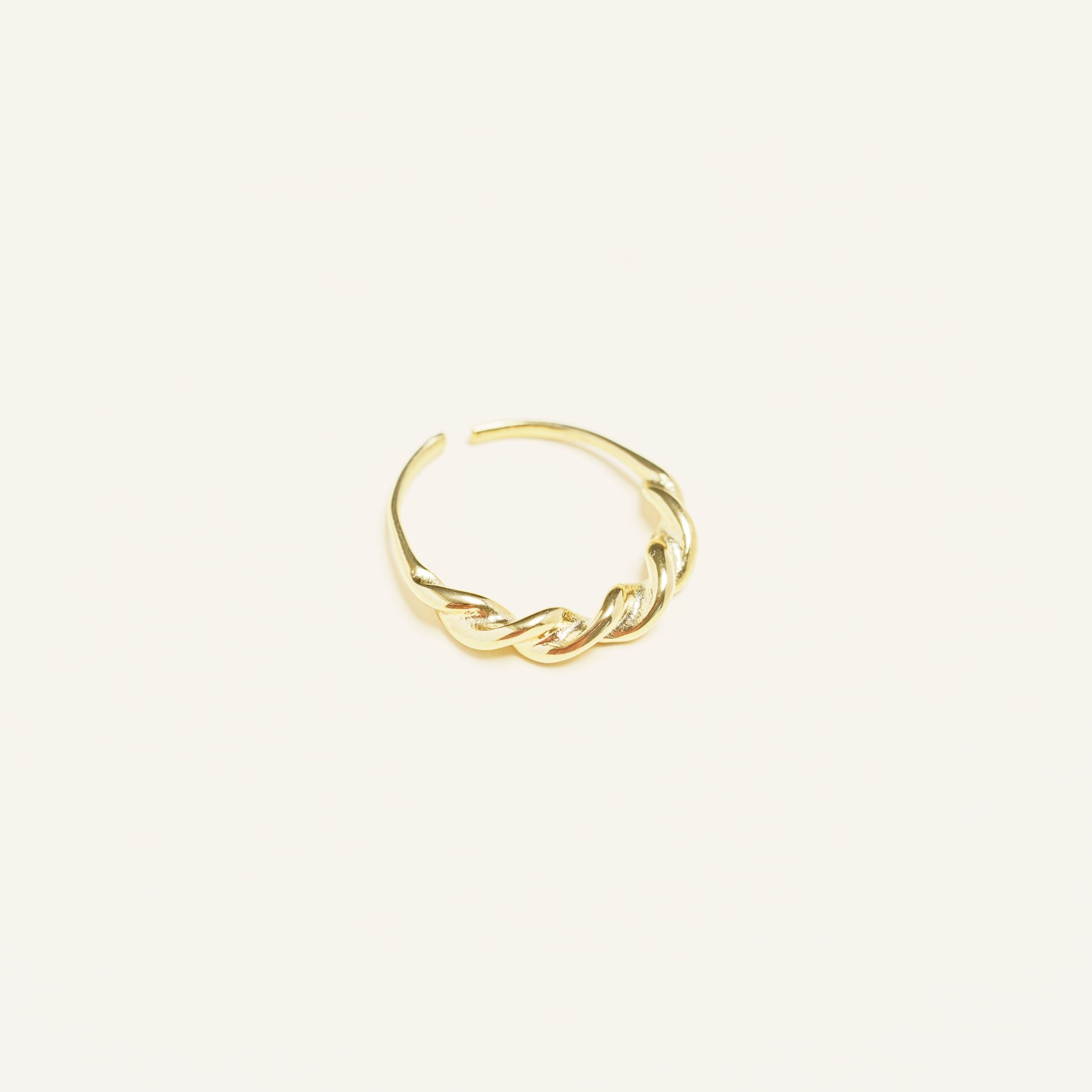 Bague Ossia en acier inoxydable doré à l'or fin — vue 3