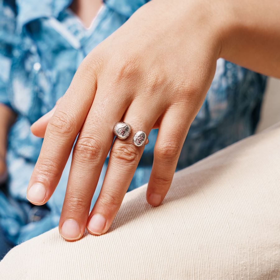 Bague Ravena en acier inoxydable doré à l'or fin — vue 3