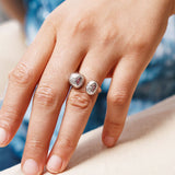 Bague Ravena en acier inoxydable doré à l'or fin