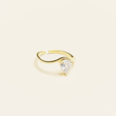 Bague Cefira en acier inoxydable doré à l'or fin