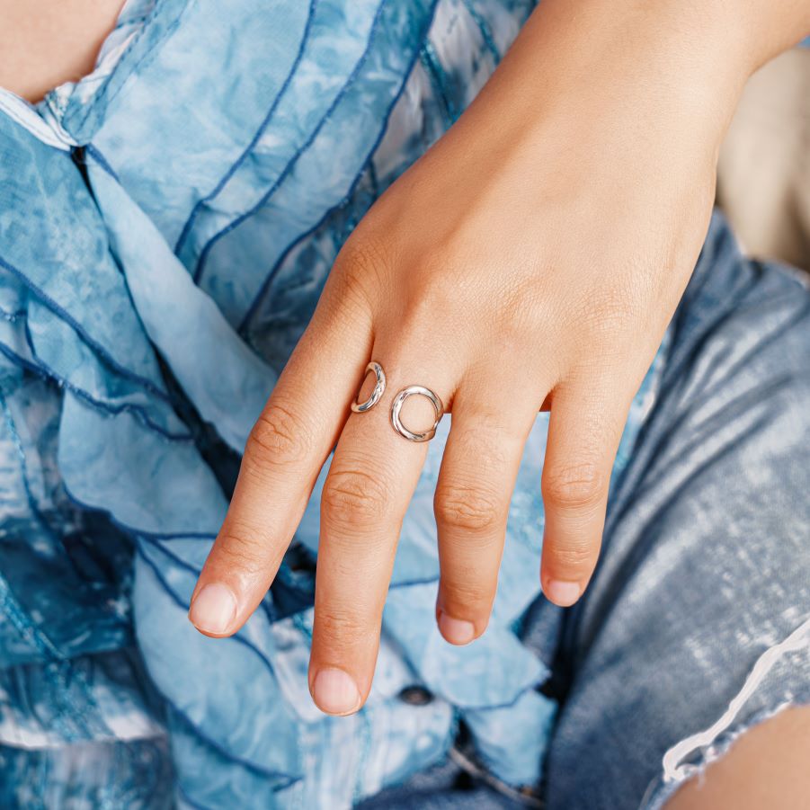 Bague Tessile en acier inoxydable doré à l'or fin — vue 3