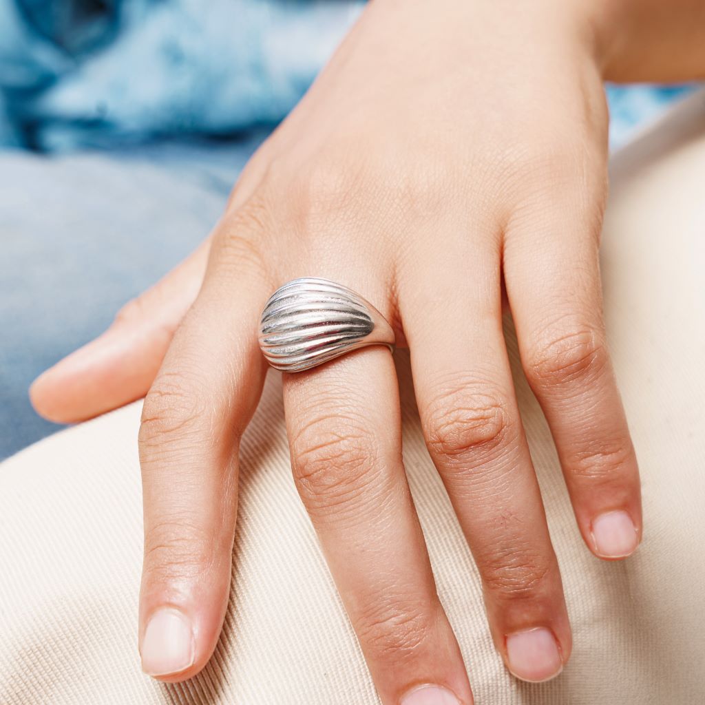 Bague Belora en acier inoxydable doré à l'or fin