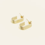Boucles Hiyima en acier inoxydable doré à l'or fin
