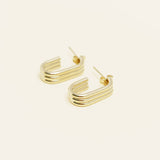 Boucles Hiyima en acier inoxydable doré à l'or fin