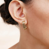 Boucles Hiyima en acier inoxydable doré à l'or fin — vue 2