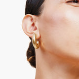 Boucles Powela en acier inoxydable doré à l'or fin — vue 2
