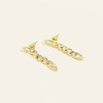 Boucles Neela en acier inoxydable doré à l'or fin — vue 2