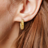 Boucles Citra en acier inoxydable doré à l'or fin