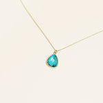 Collier Myra en acier inoxydable doré à l'or fin — vue 2