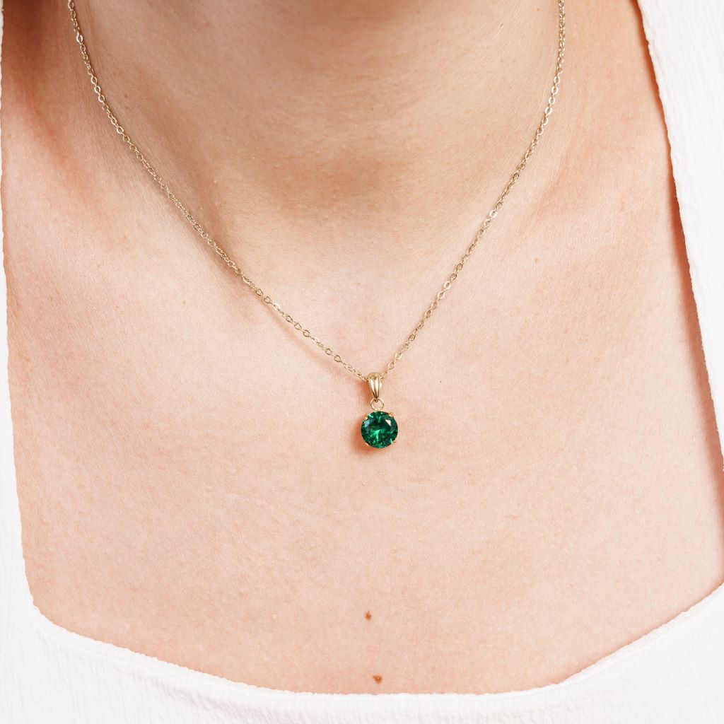 Collier Vayela en acier inoxydable doré à l'or fin — vue 4