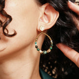 Boucles Cassie en acier inoxydable doré à l'or fin — vue 2