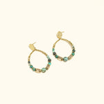 Boucles Cassie en acier inoxydable doré à l'or fin — vue 3