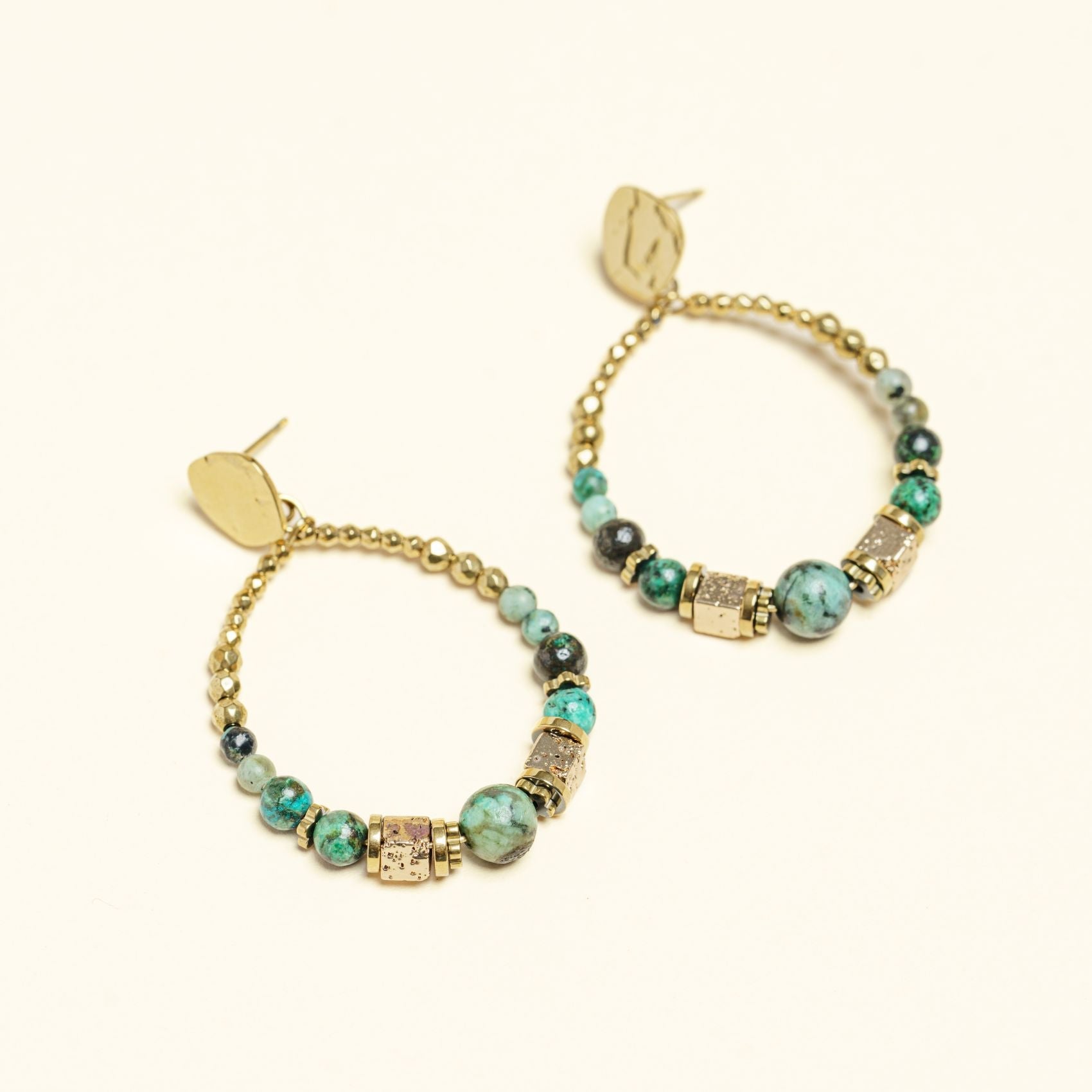 Boucles Cassie en acier inoxydable doré à l'or fin