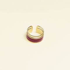 Bague Zéphara en acier inoxydable doré à l'or fin