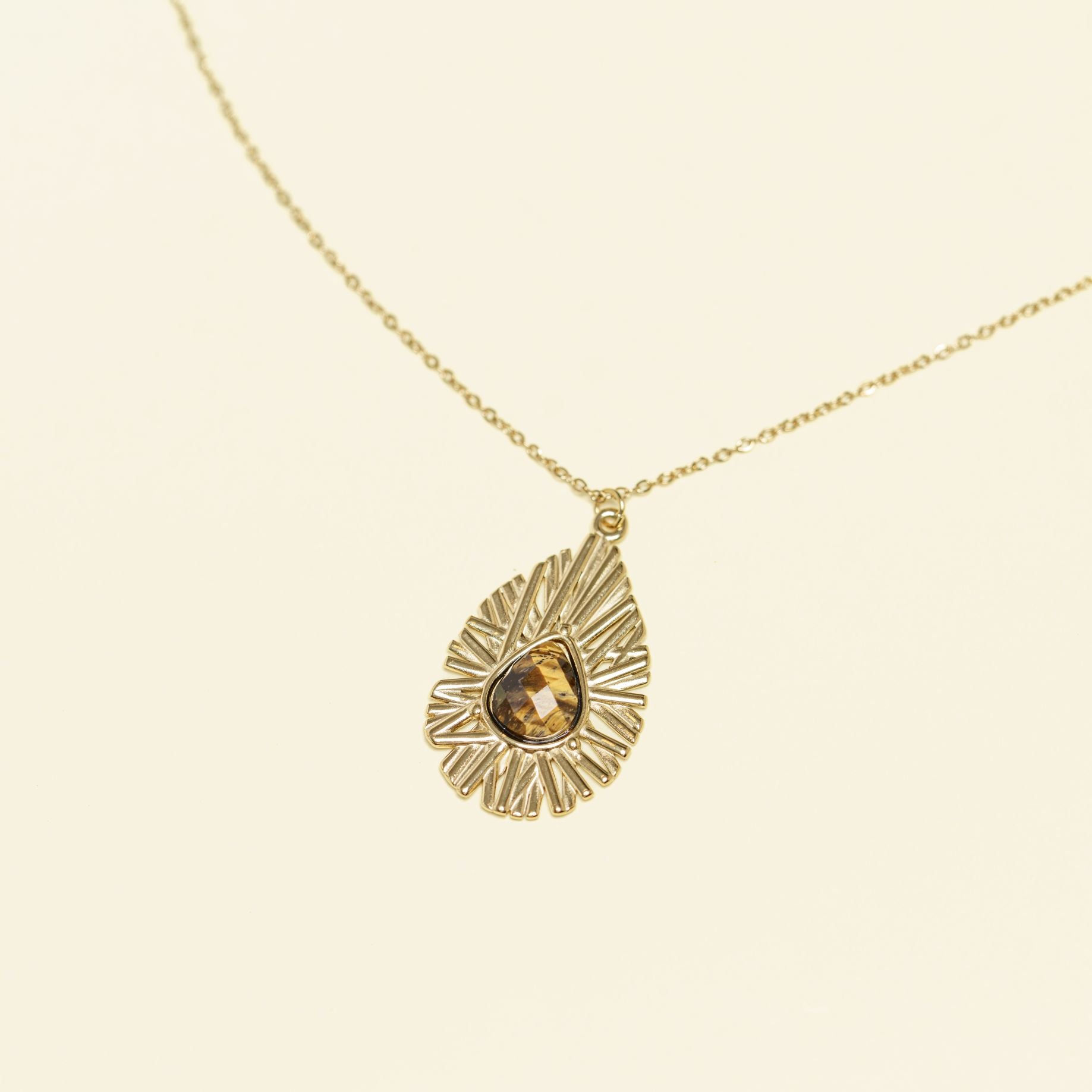 Collier Luisa en acier inoxydable doré à l'or fin — vue 2