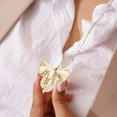 Collier Perline en acier inoxydable doré à l'or fin