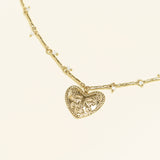 Collier Fazou en acier inoxydable doré à l'or fin — vue 2