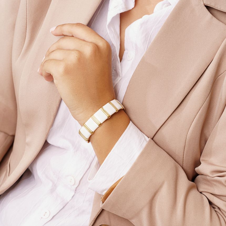 Bracelet Kinsley en acier inoxydable doré à l'or fin — vue 3