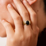 Bague Maxine en acier inoxydable doré à l'or fin — vue 2