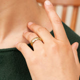 Bague Viviane en acier inoxydable doré à l'or fin — vue 3