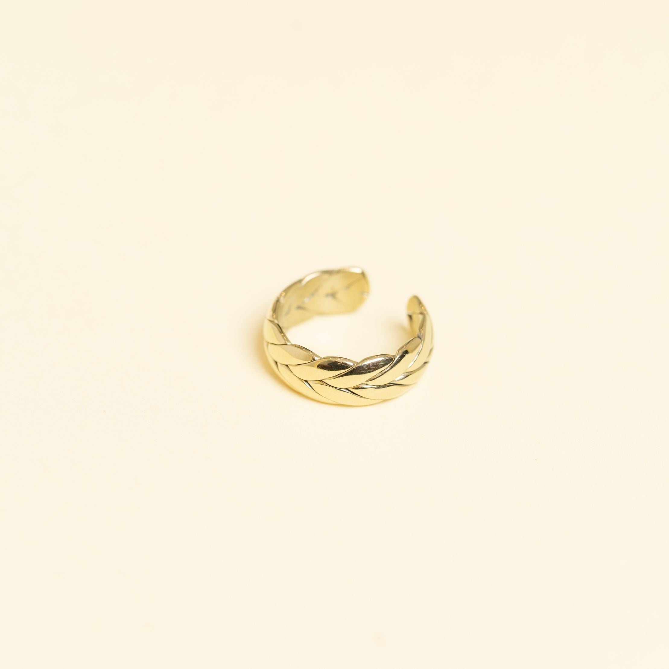 Bague Viviane en acier inoxydable doré à l'or fin — vue 2