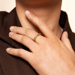 Bague Sultana en acier inoxydable doré à l'or fin — vue 4