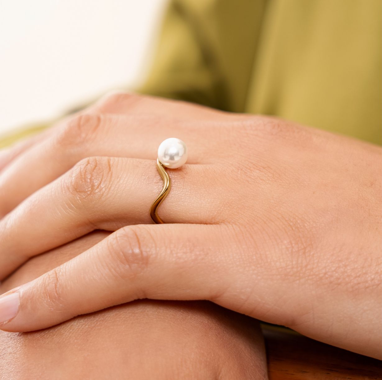 Bague Linisa en acier inoxydable doré à l'or fin — vue 4