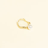 Bague Linisa en acier inoxydable doré à l'or fin
