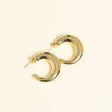 Boucles Lanyssa en acier inoxydable doré à l'or fin — vue 3