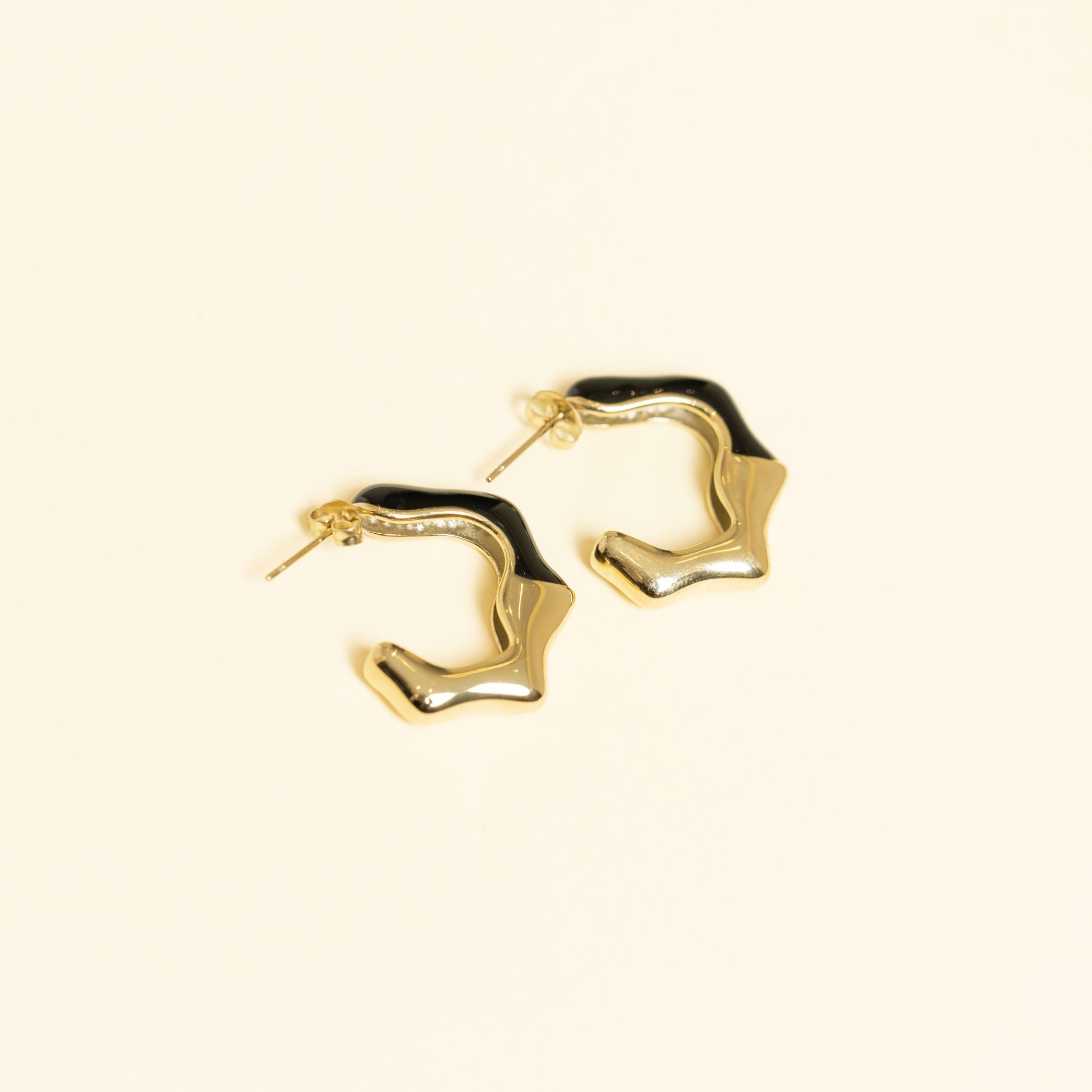 Boucles Maram en acier inoxydable doré à l'or fin — vue 4