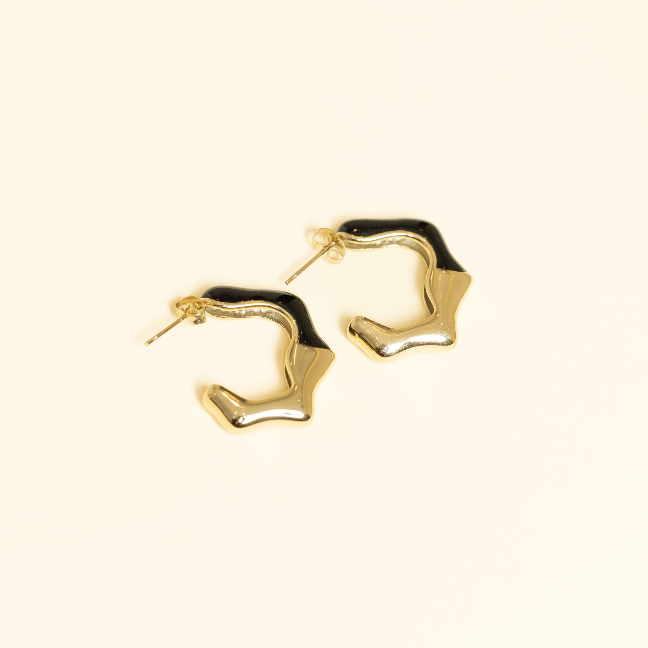 Boucles Maram en acier inoxydable doré à l'or fin — vue 2