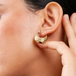 Boucles Edmy en acier inoxydable doré à l'or fin