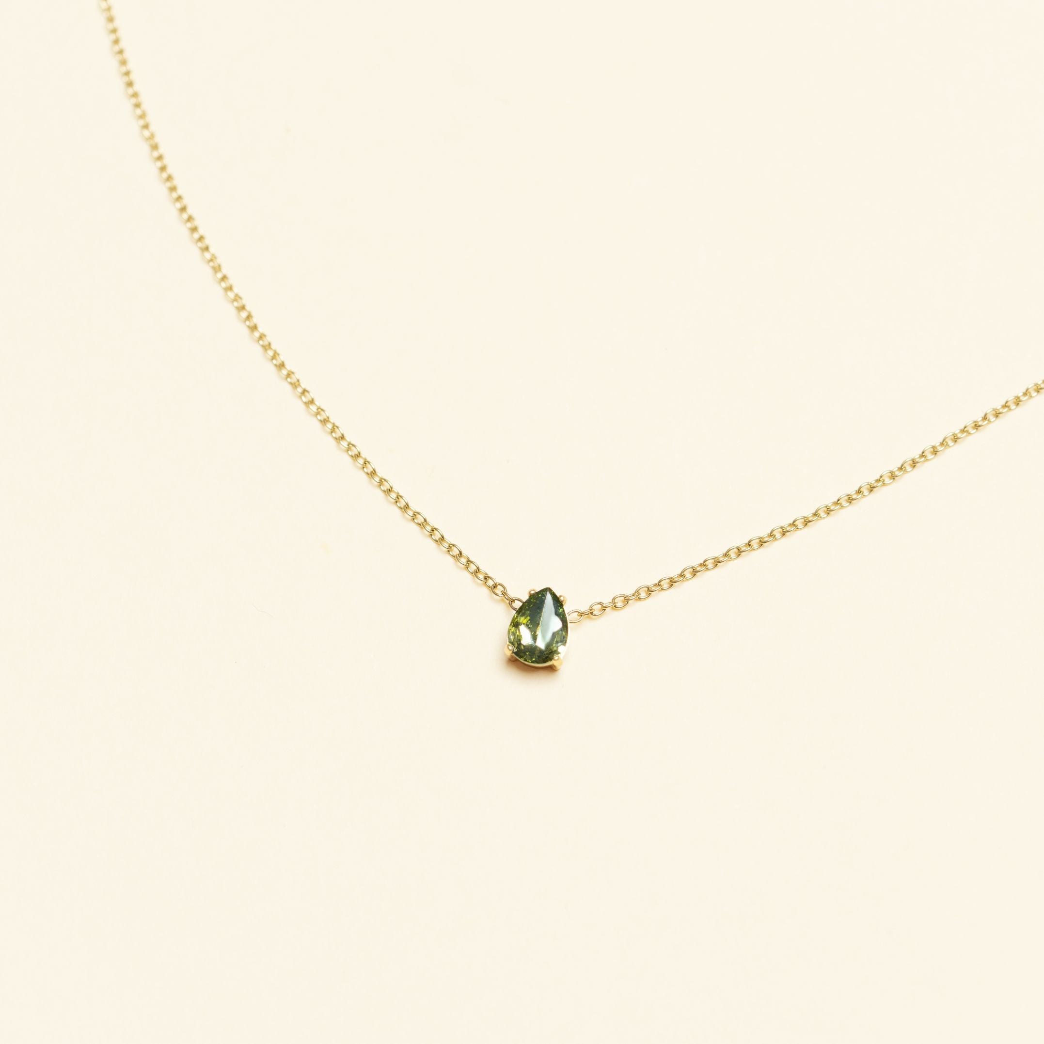 Collier Soriya en acier inoxydable doré à l'or fin — vue 3