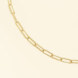 Collier Jaqueline en acier inoxydable doré à l'or fin — vue 4