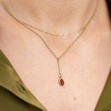 Collier Prissie en acier inoxydable doré à l'or fin — vue 2