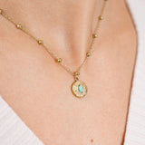 Collier Lyds en acier inoxydable doré à l'or fin