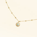Collier Lyds en acier inoxydable doré à l'or fin — vue 4