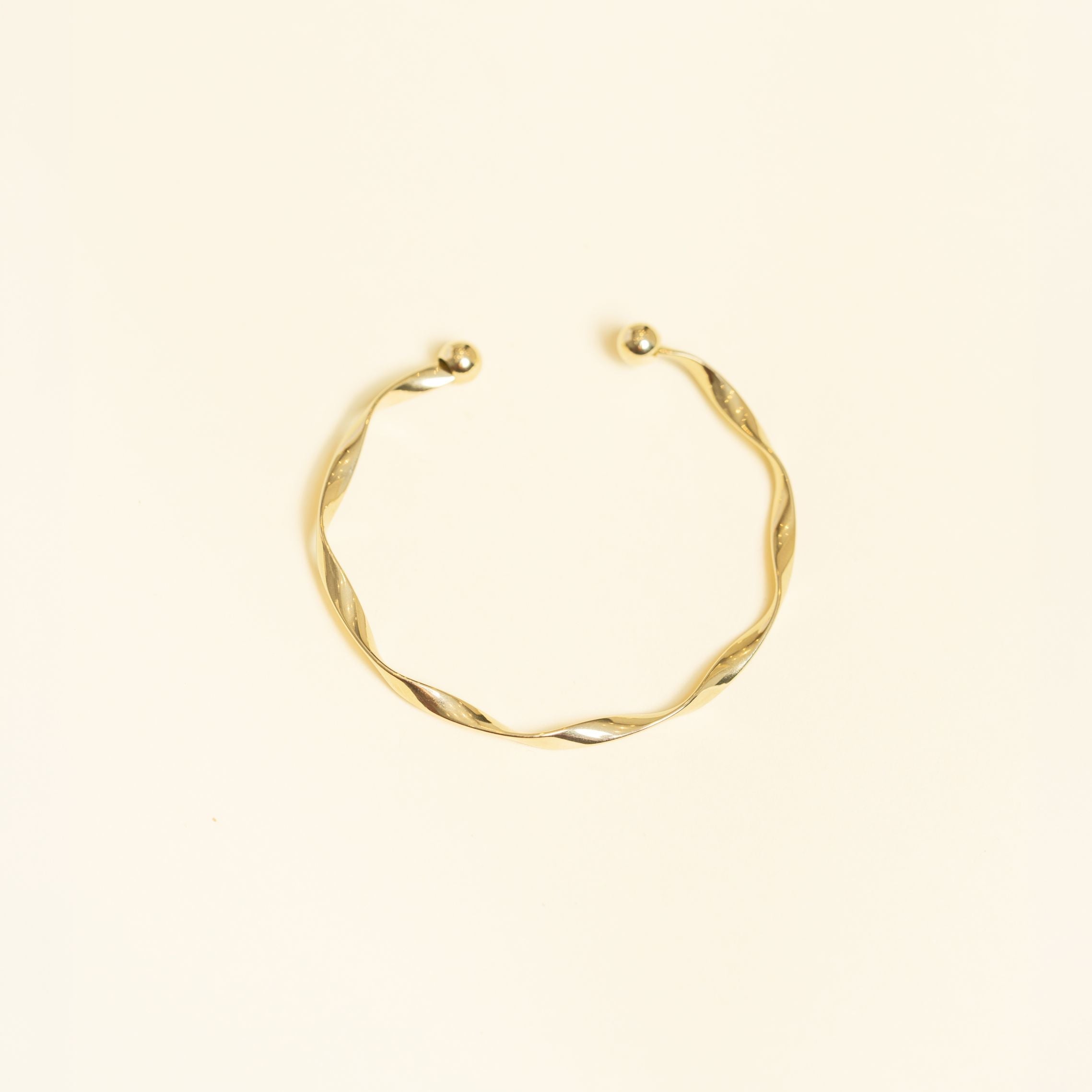 Bracelet Jeanne en acier inoxydable doré à l'or fin — vue 4