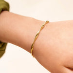 Bracelet Jeanne en acier inoxydable doré à l'or fin