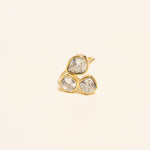 Bague Tissy en acier inoxydable doré à l'or fin