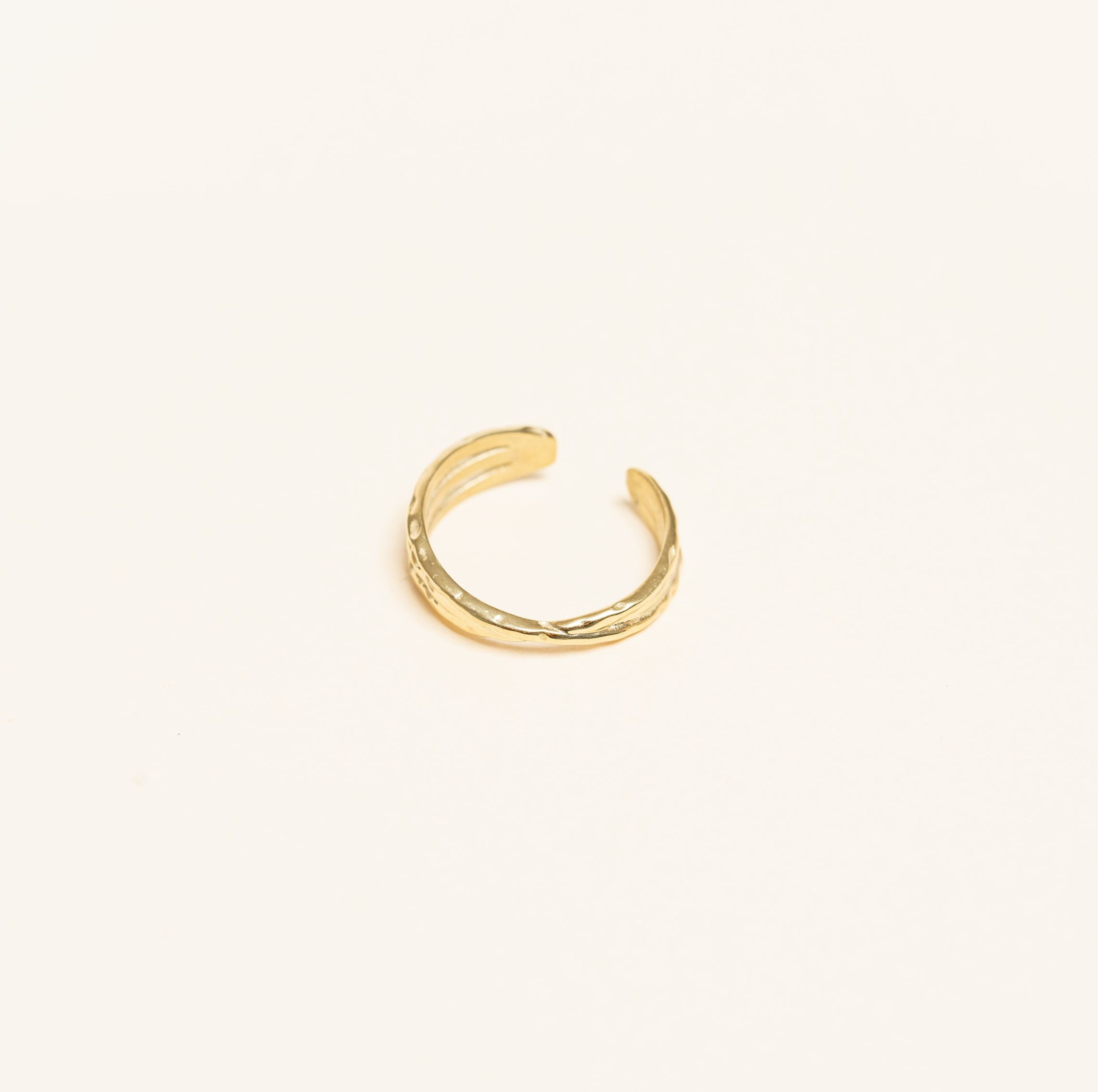 Bague Haoua en acier inoxydable doré à l'or fin — vue 3