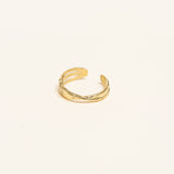 Bague Haoua en acier inoxydable doré à l'or fin