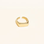 Bague Naoura en acier inoxydable doré à l'or fin